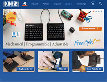 Tablet Screenshot of kinesis-ergo.com